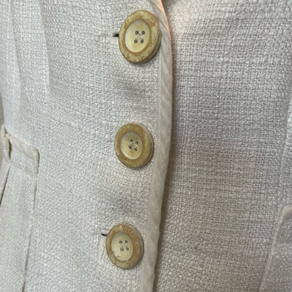 Vintage 90s Y2K Linen Blend Skirt Set with Jacket Blazer - Picture 4 of 10